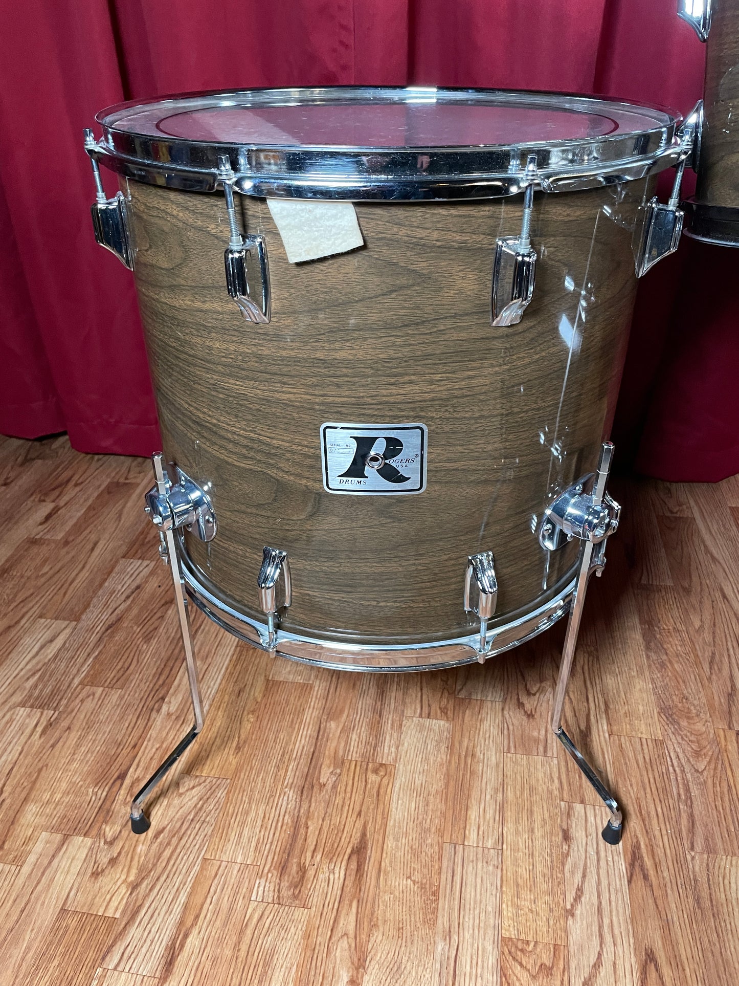 1970s Rogers "Big R" Drum Set New Mahogany 22/13/14/18