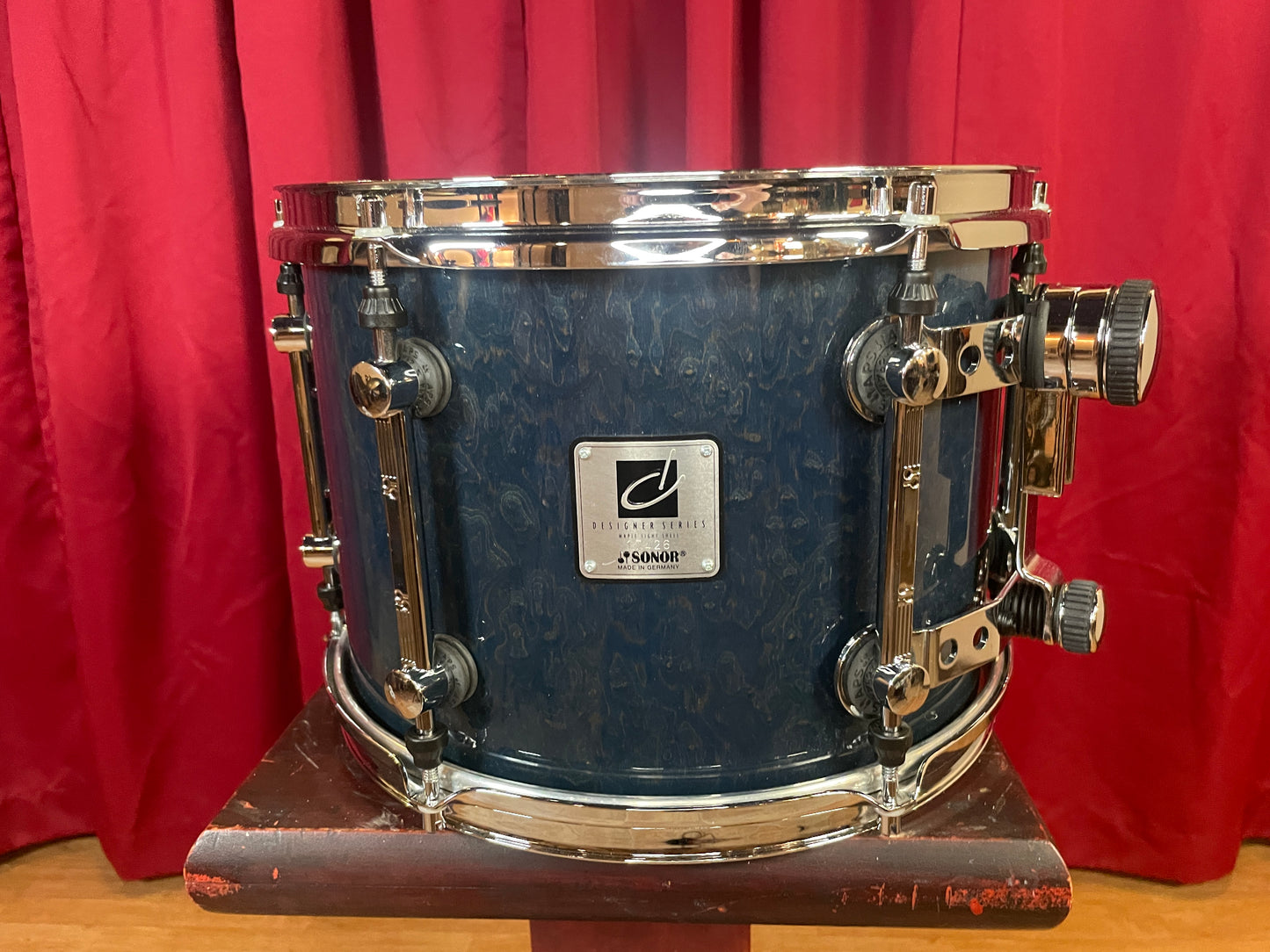 2003 Sonor Designer Series Maple Light 9x13 Tom Drum Stain Blue DT-D1309ML NOS