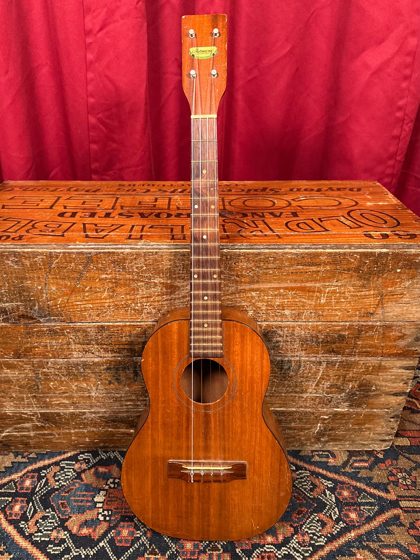 1950s Harmony Baritone Ukulele w/ Case Mahogany Rosewood