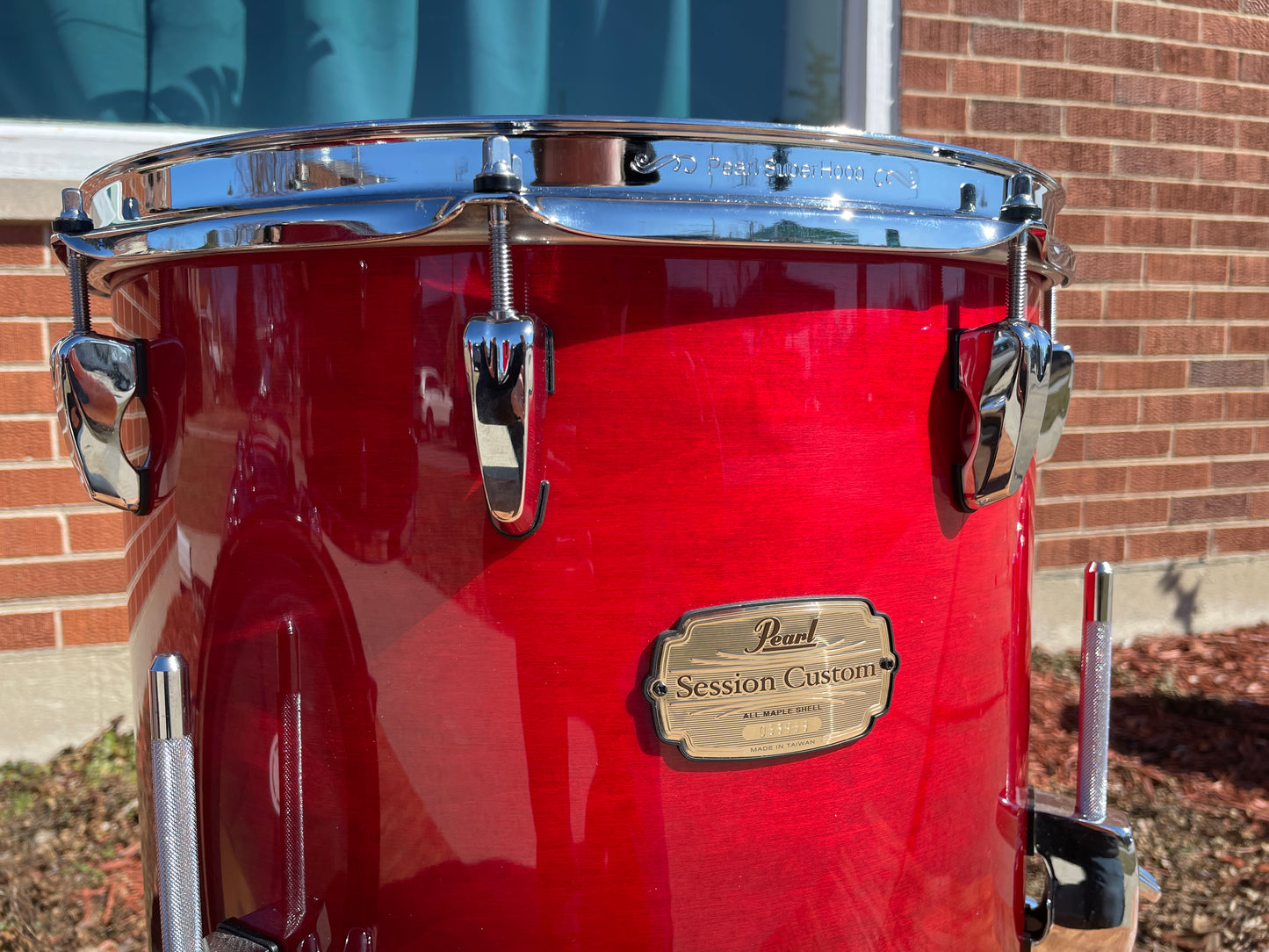 Pearl Session Custom Drum Set Cranberry Fade Red Burst 20/12/14