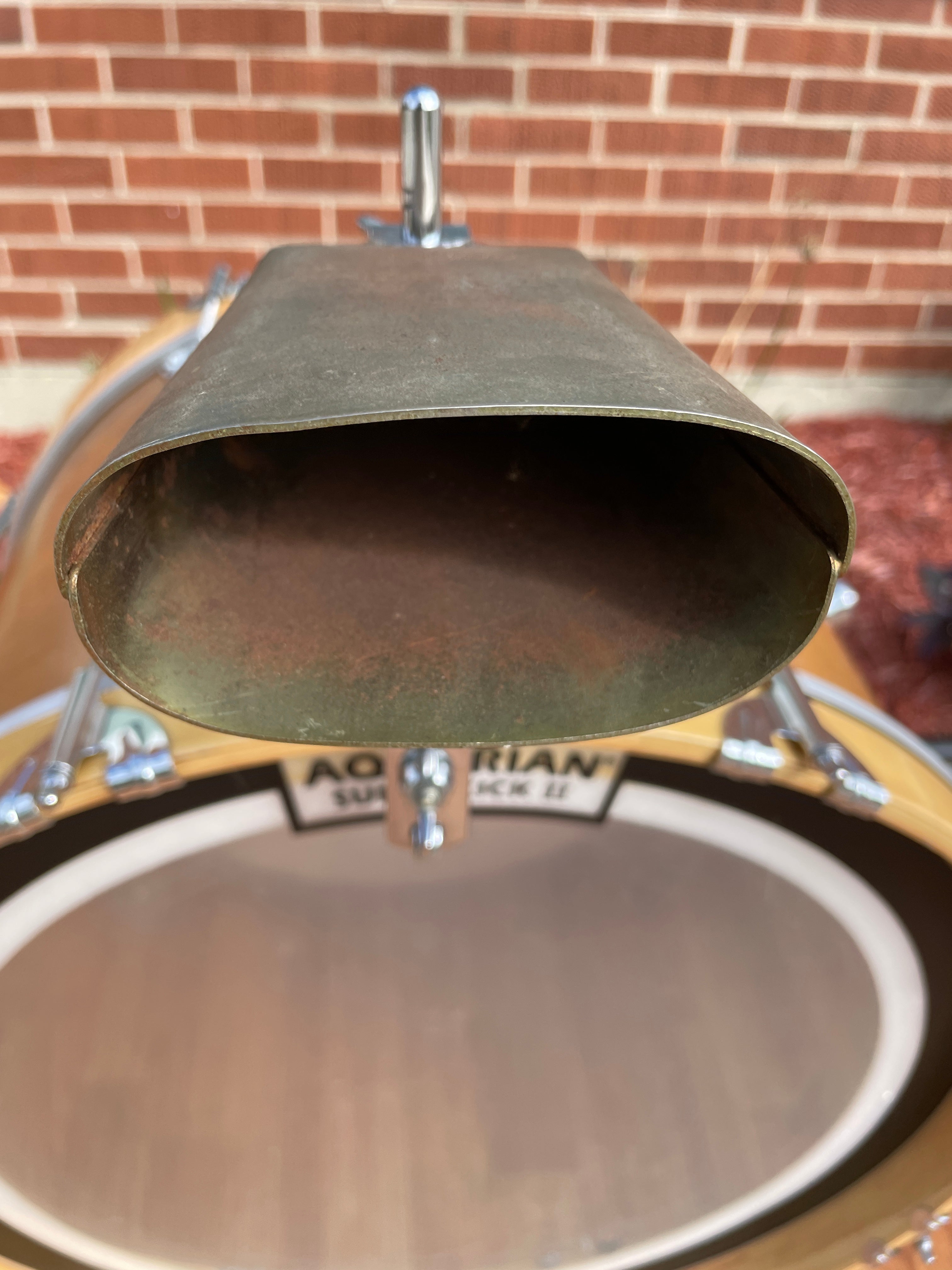 Ludwig&Ludwig Cowbell Holder ・2 Cowbells Ludwig Vintage Parts Dual Cowbell Holder for Tom / Snare