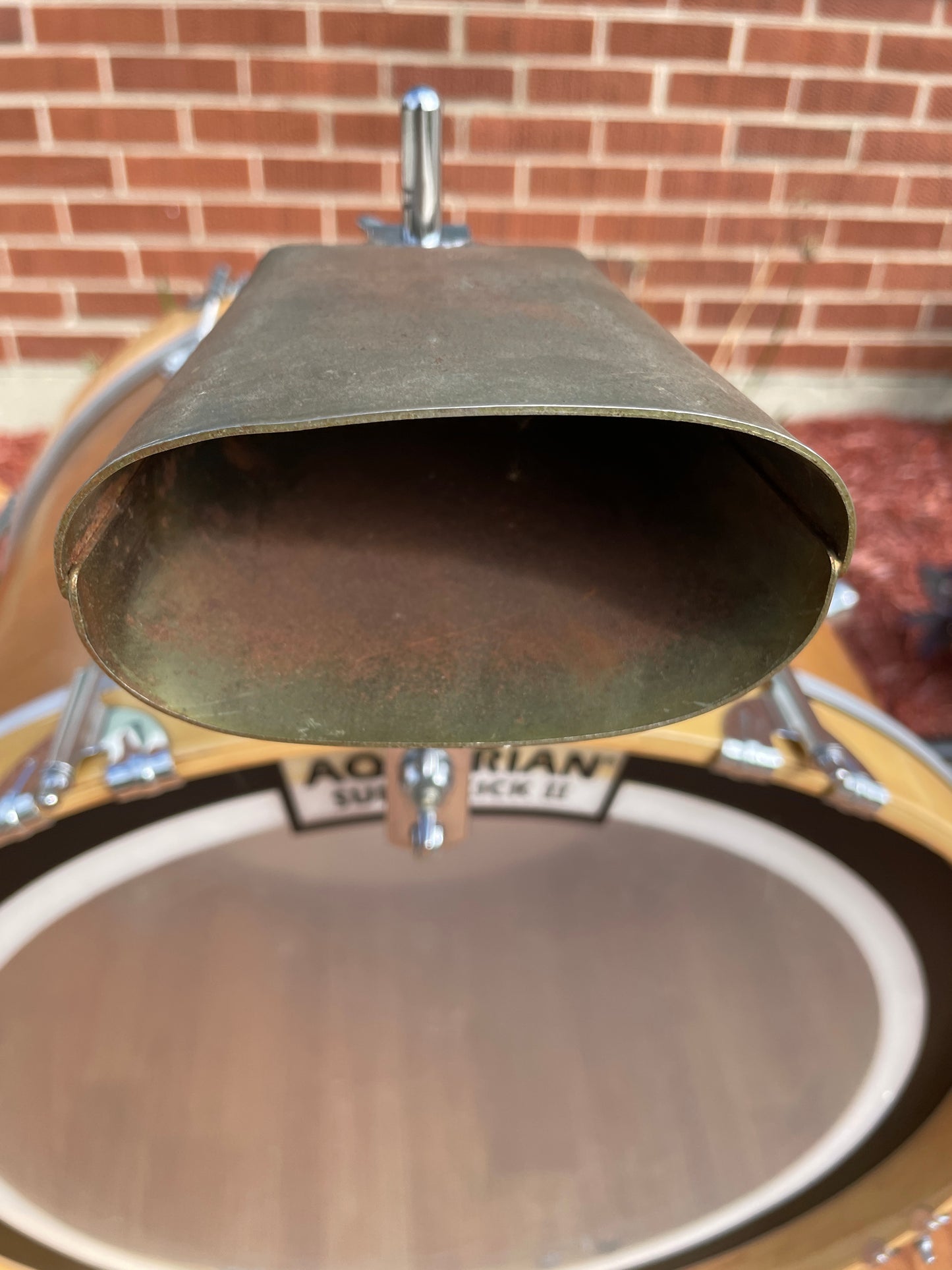 Vintage 1960s Ludwig Script Logo 5" Cow Bell And Holder Cowbell No. 129