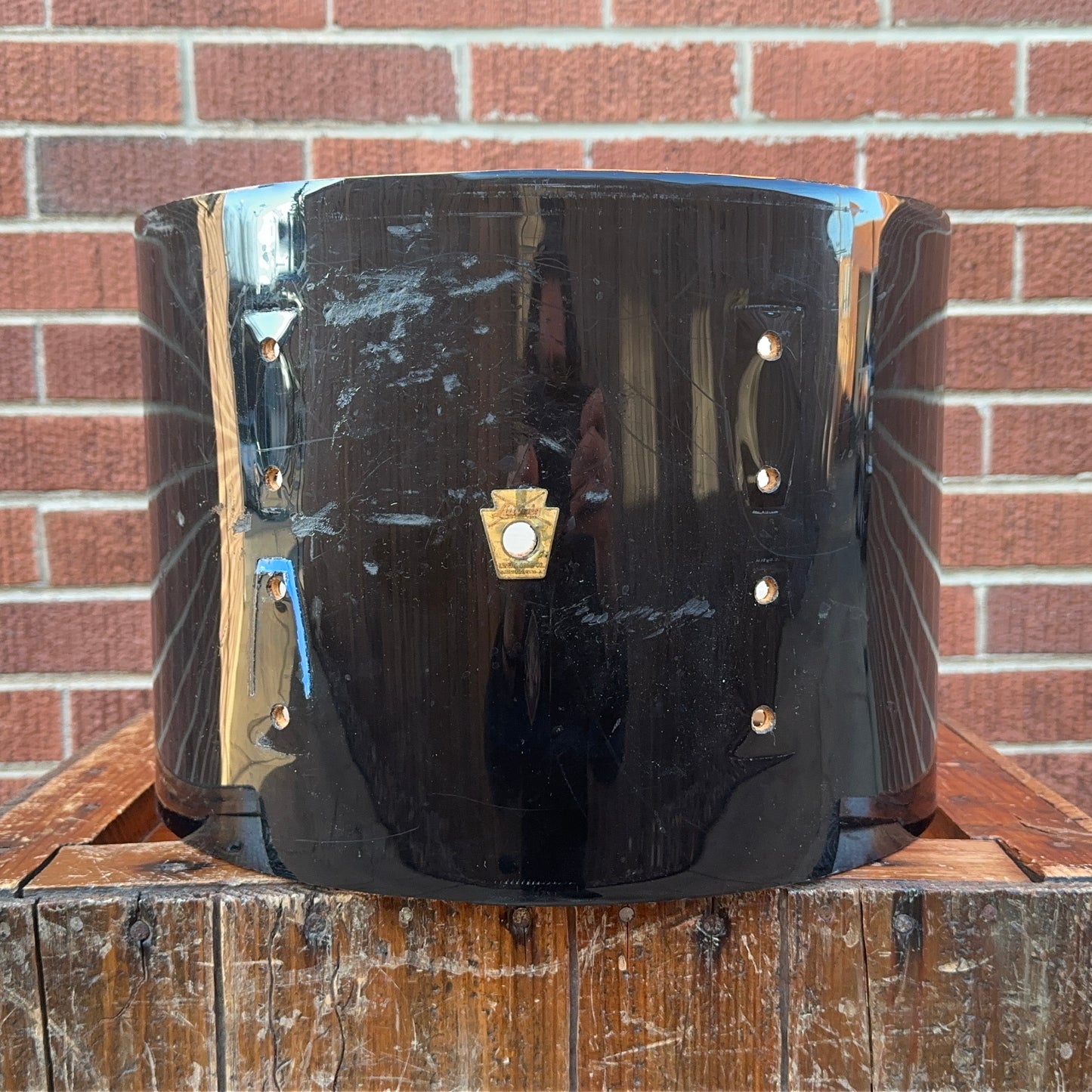 1960s Ludwig 9x13 Pre-Serial Super Classic Tom Drum Shell Black