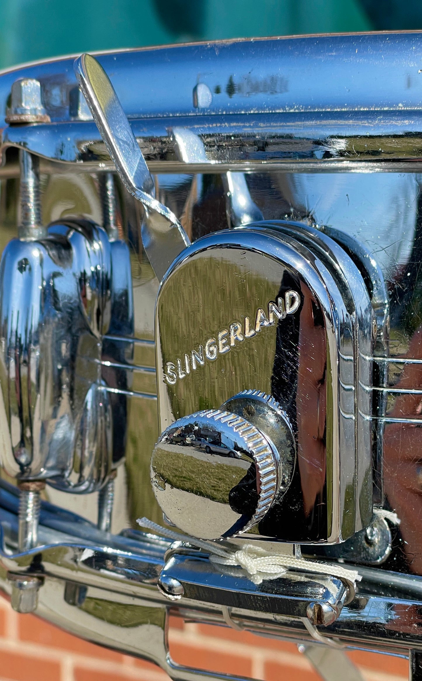1960s Slingerland 5x14 No. 130 Gene Krupa Sound King 8 Lug Snare Drum Chrome Over Brass