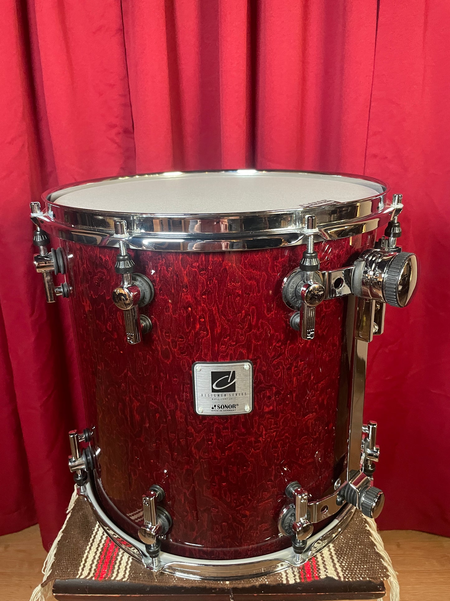 Sonor Designer Series 14" Maple Light Floor Tom Single Stain Red 14x14