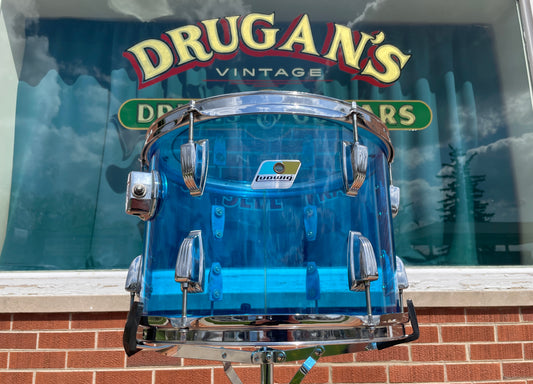 1970s Ludwig Vistalite 10x14 Tom Drum Blue