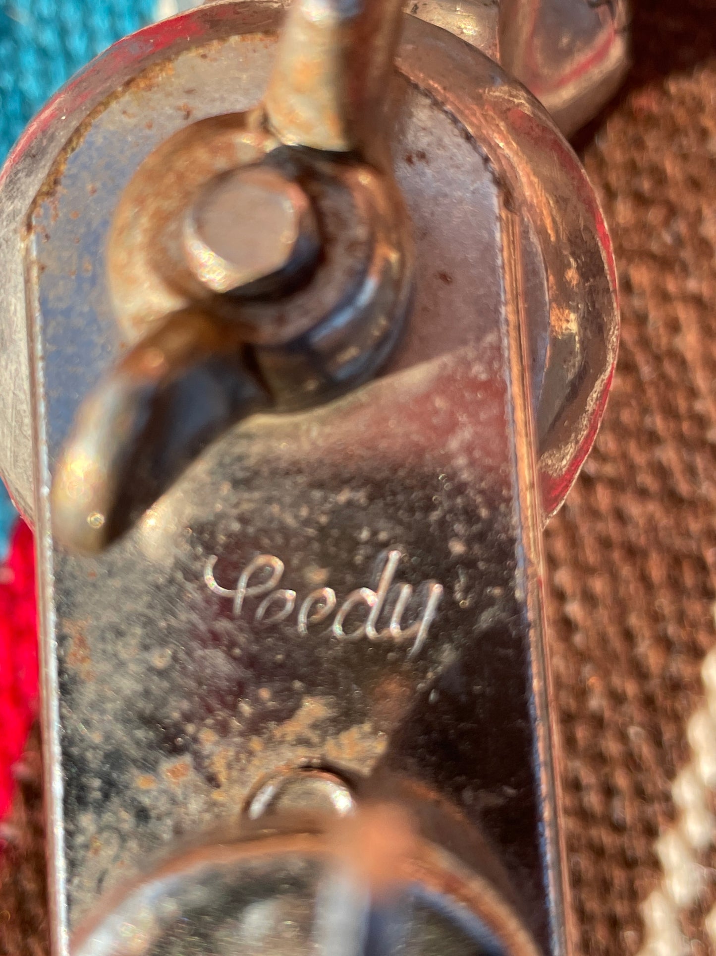 Leedy No. 7714 Rail Shell Mount Double Link Ratchet Tom Holder Nickel