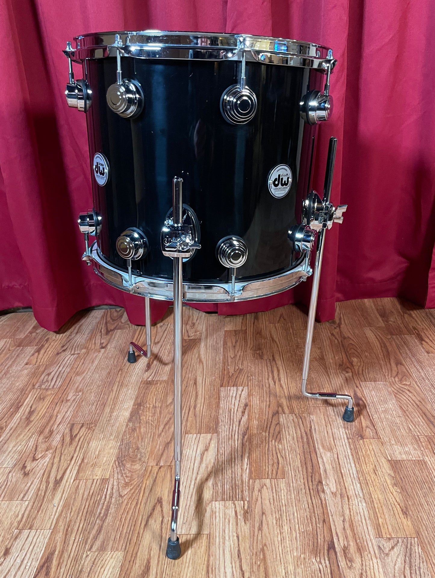 DW Collectors Maple 12x14 Floor Tom Drum Piano Black X-Shell Drum Workshop