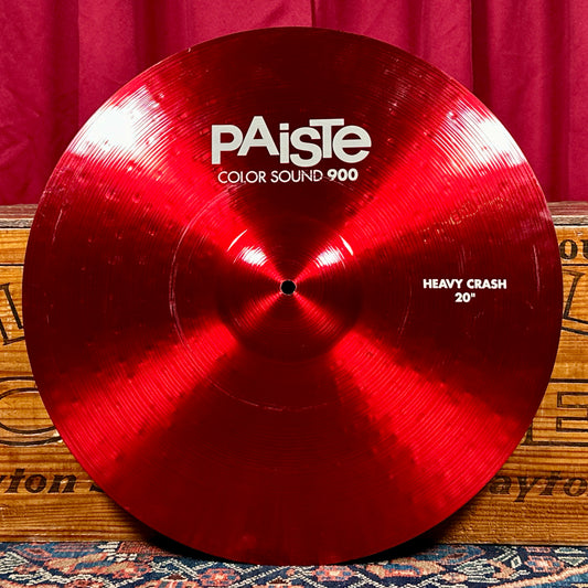 20" Paiste Red Color Sound 900 Heavy Crash Cymbal 2152g *Video Demo*