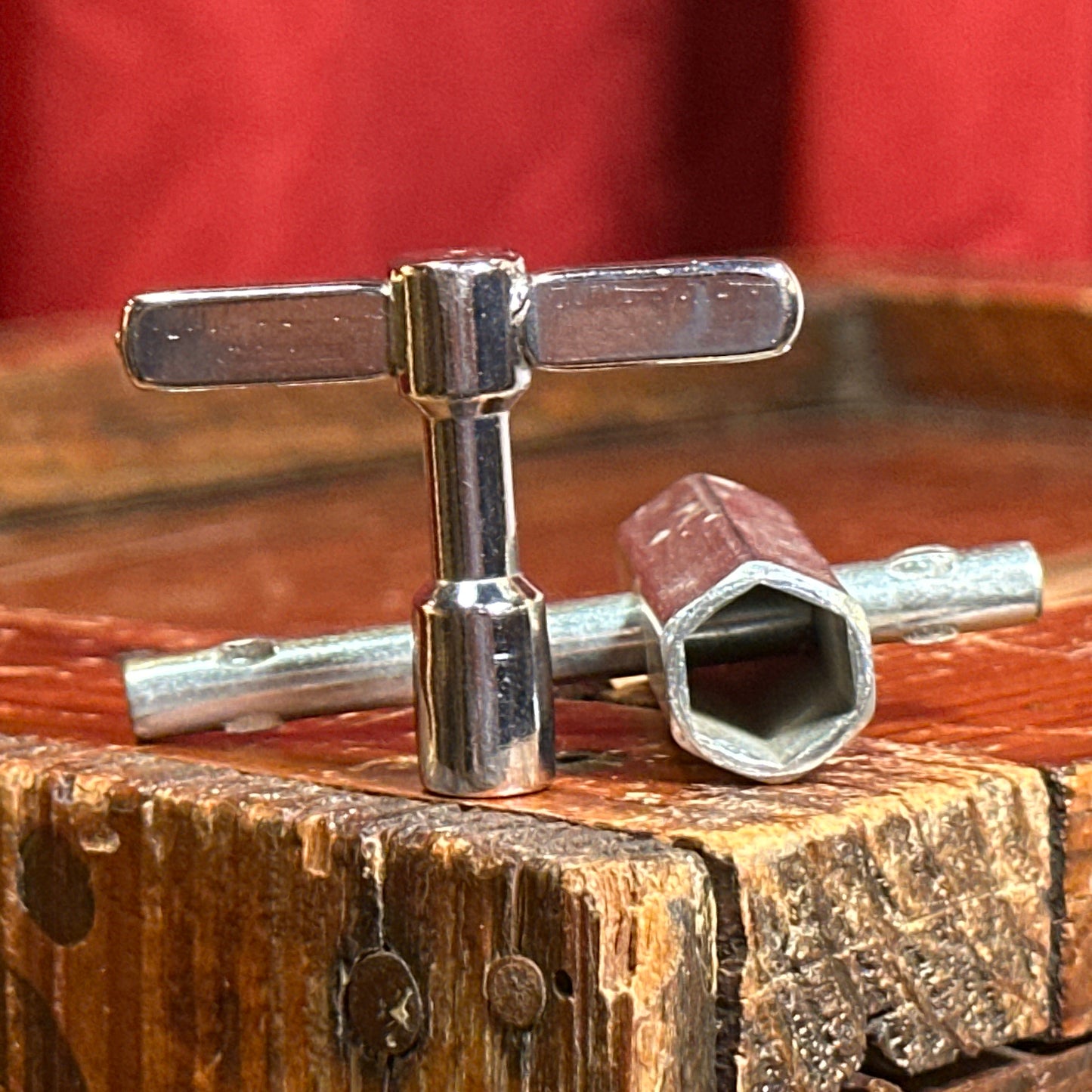 1960s Slingerland Drum Tuning Key & Rail Consolette Hex Wrench
