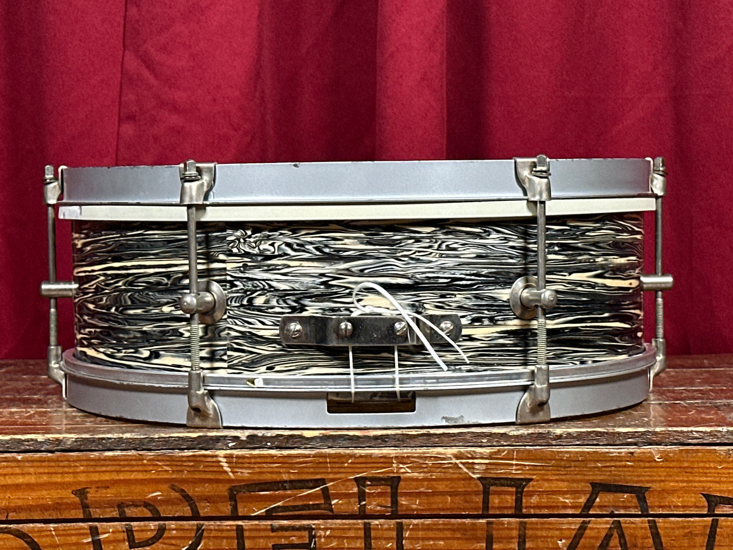 1960s Kent 5x14 Single Tension No. 191P Snare Drum Black Oyster Pearl