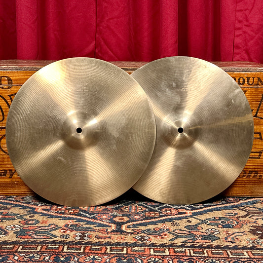 14" Paiste Formula 602 Pre-Serial 1960s Hi-Hat Cymbal Pair 790g/872g *Video Demo*