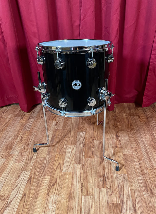 DW Collectors Maple 12x14 Floor Tom Drum Piano Black X-Shell Drum Workshop