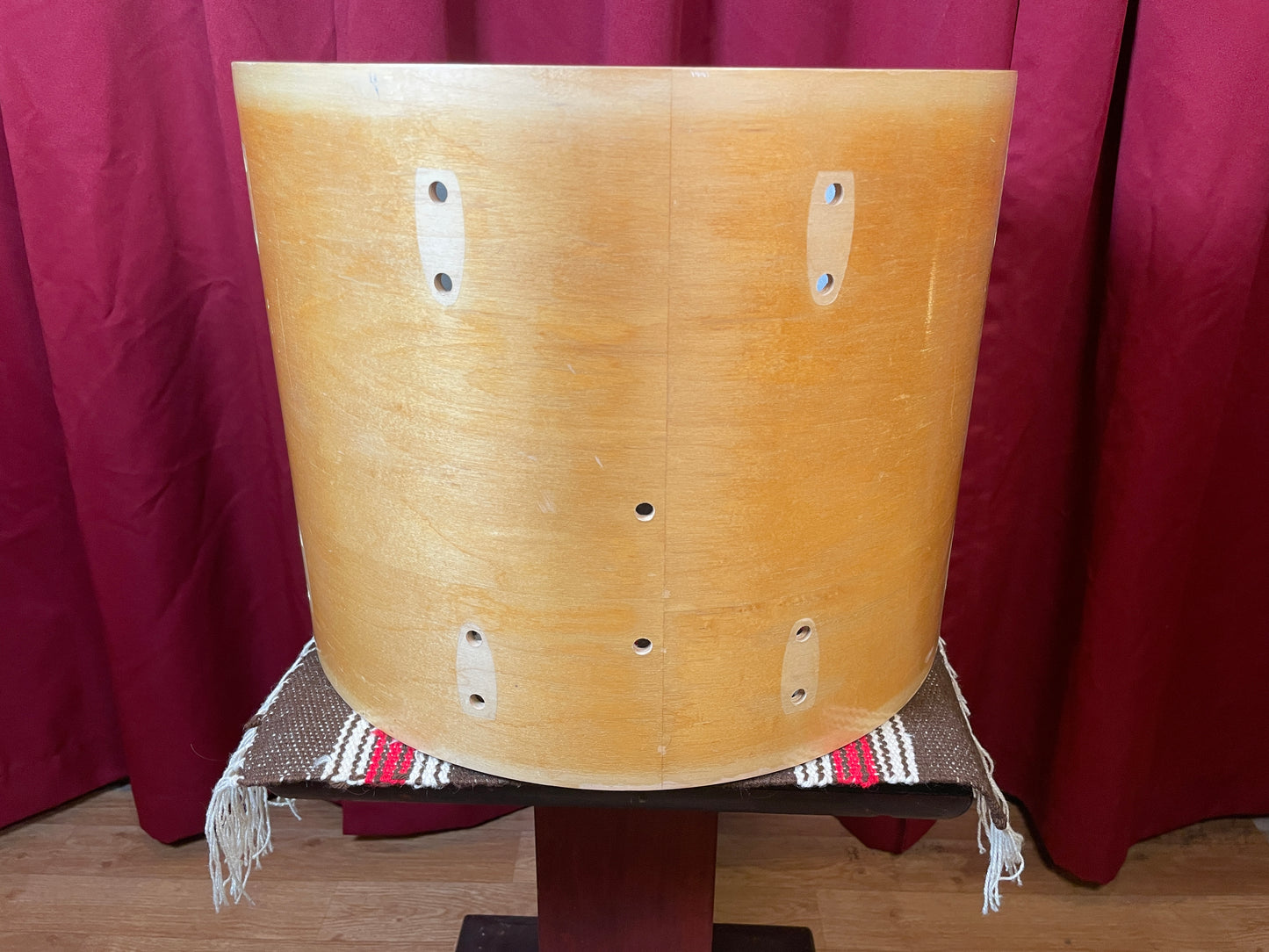 Vintage Gretsch 12x15 Floor Tom Drum Shell Natural Stop Sign Badge Era