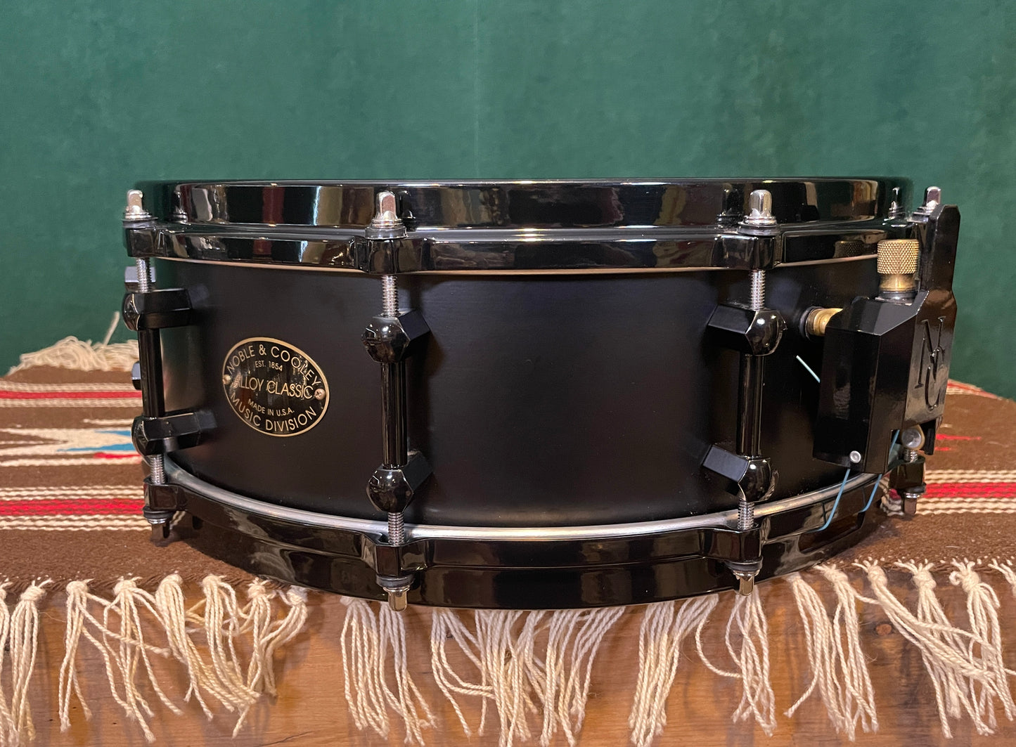 Noble & Cooley 4.75x14 Alloy Classic Snare Drum Black