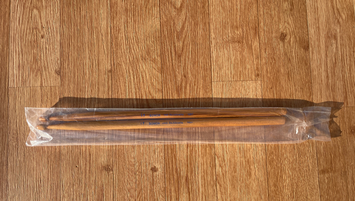 N.O.S. Vintage Sonor Jack DeJohnette Wood Tip Drum Sticks w/ Original Bag New Old Stock
