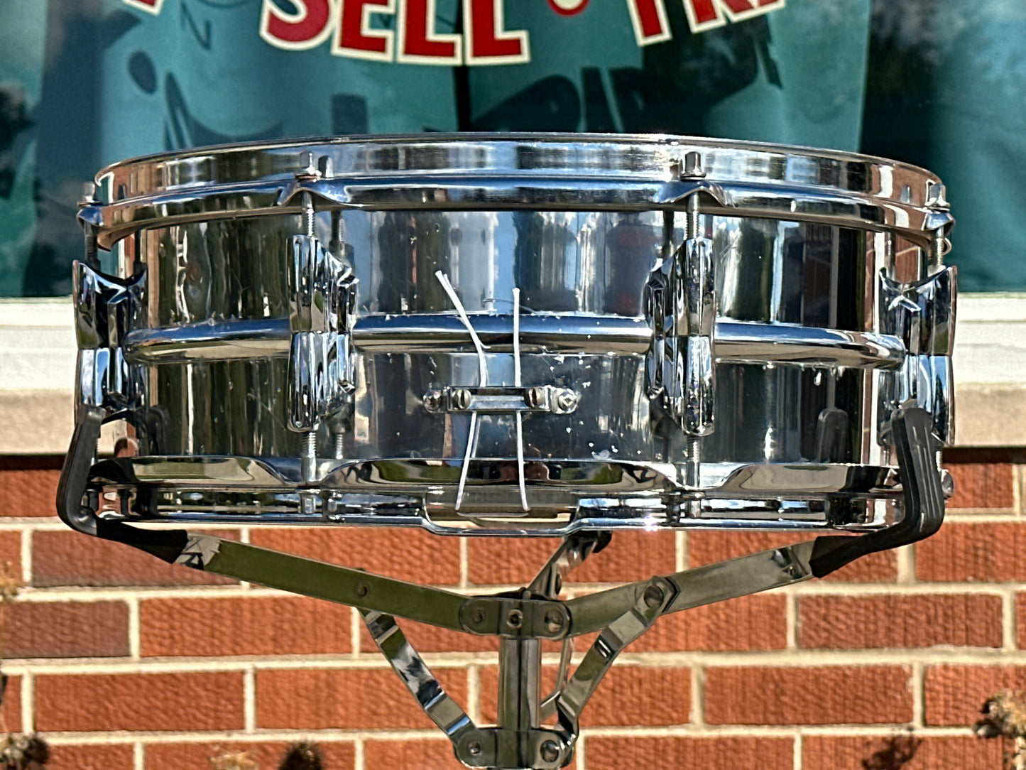 1970s Premier 5x14 PD6021 Chrome Over Aluminum Snare Drum