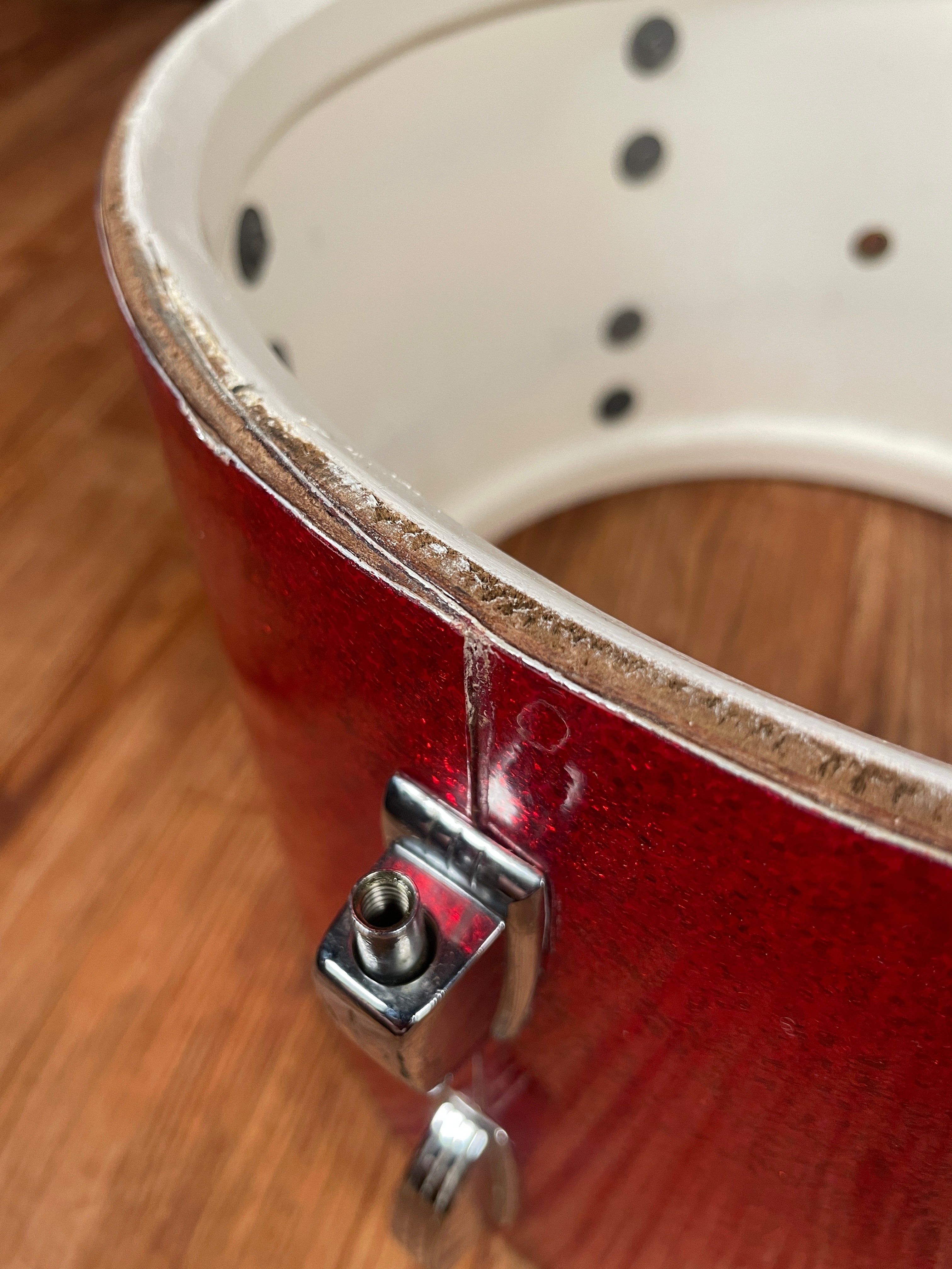 1960s Ludwig Downbeat Drum Set Red Sparkle 20/12/14