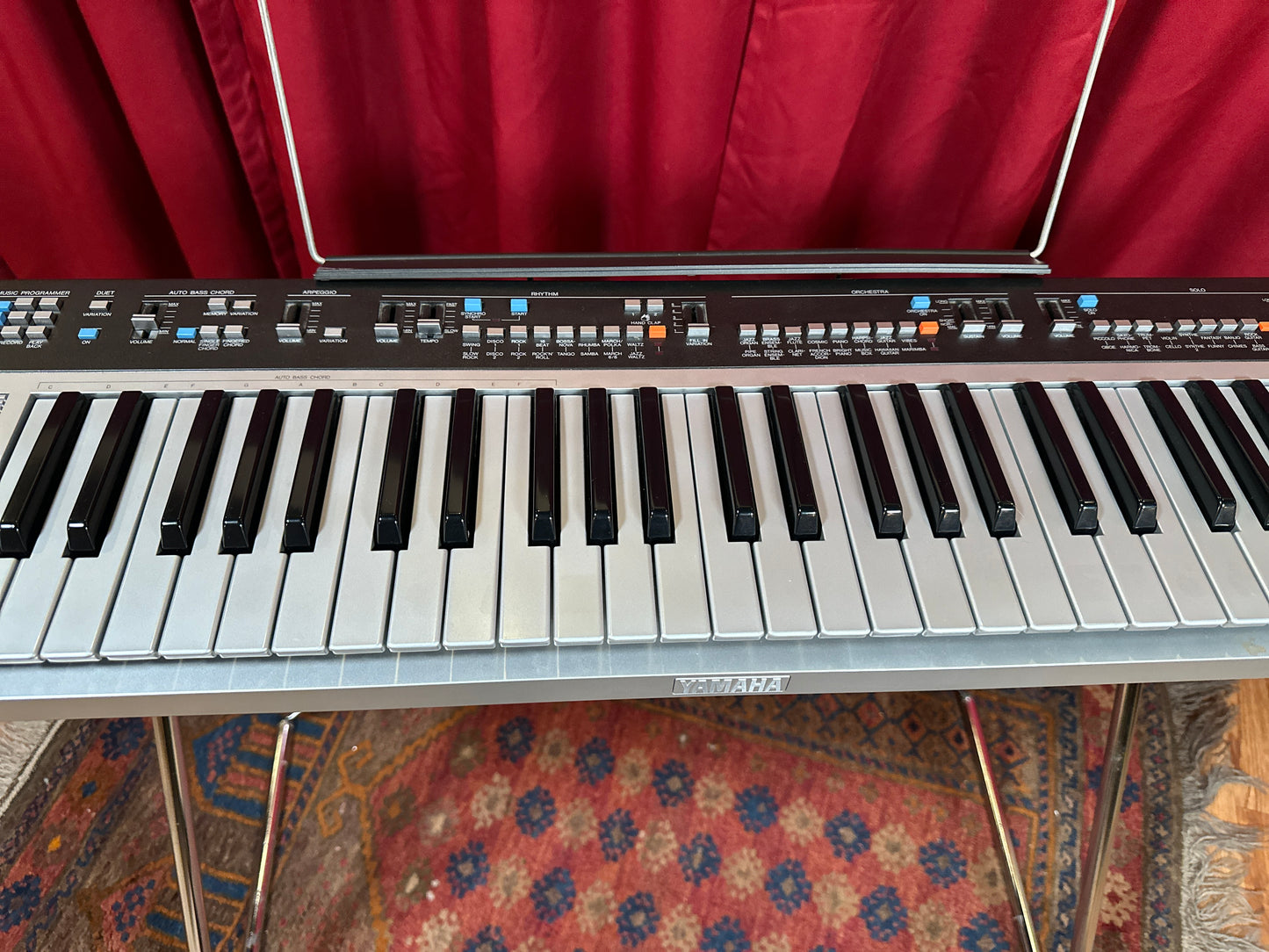 1980s Yamaha Portatone PS-55S Portable 49 Key Keyboard w/ Original Case
