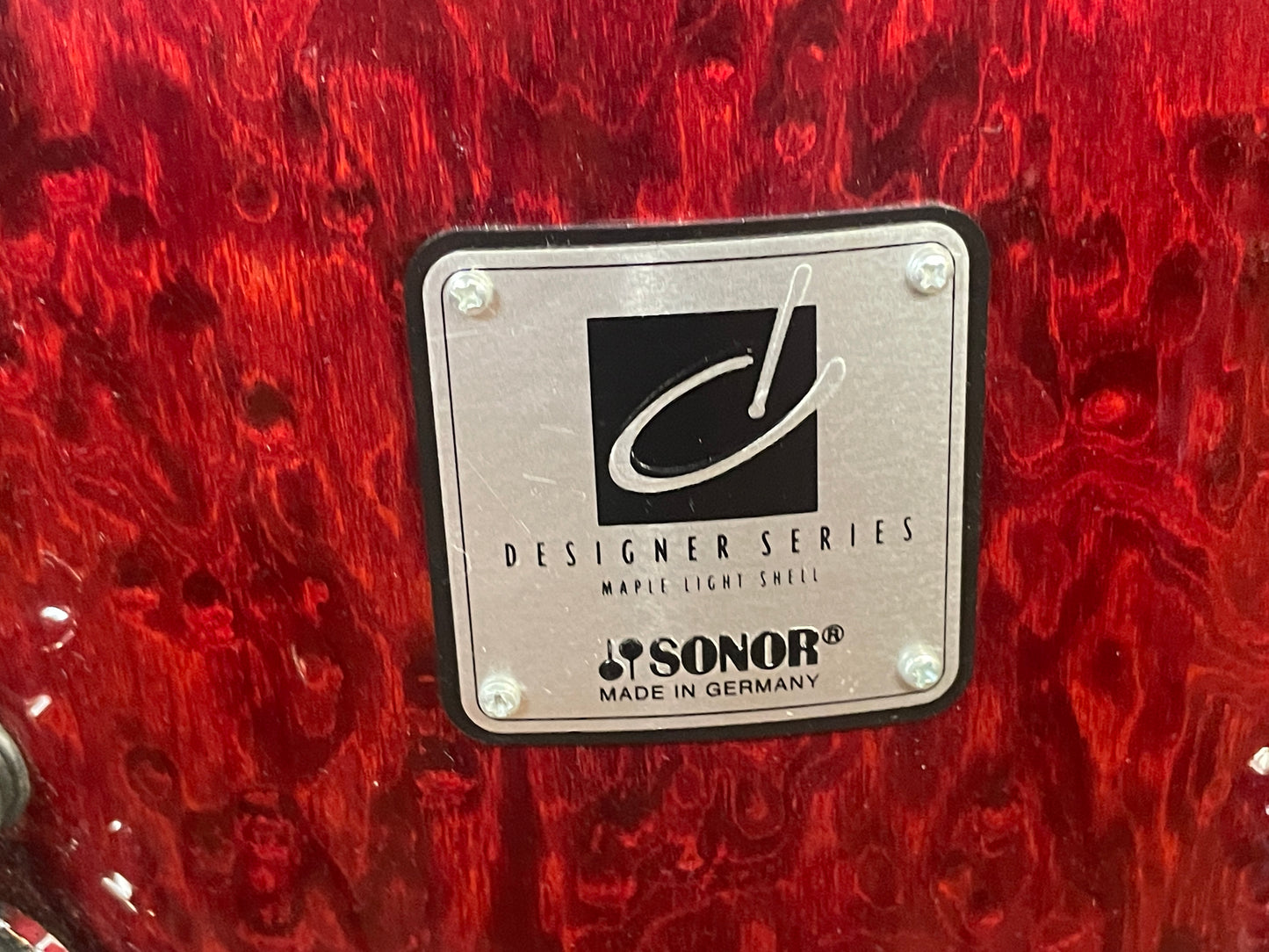 Sonor Designer Series 13" Maple Light Tom Single Stain Red 9x13 13x9