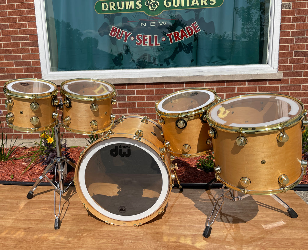 DW Collector's Series Drum Set Gold Hardware Drum 22/10/12/14 Drugan's Drums & Guitars
