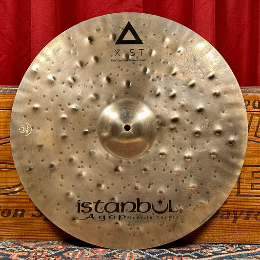 19" Istanbul Agop Xist Dry Dark Brilliant Crash Cymbal 1238g *Video Demo*