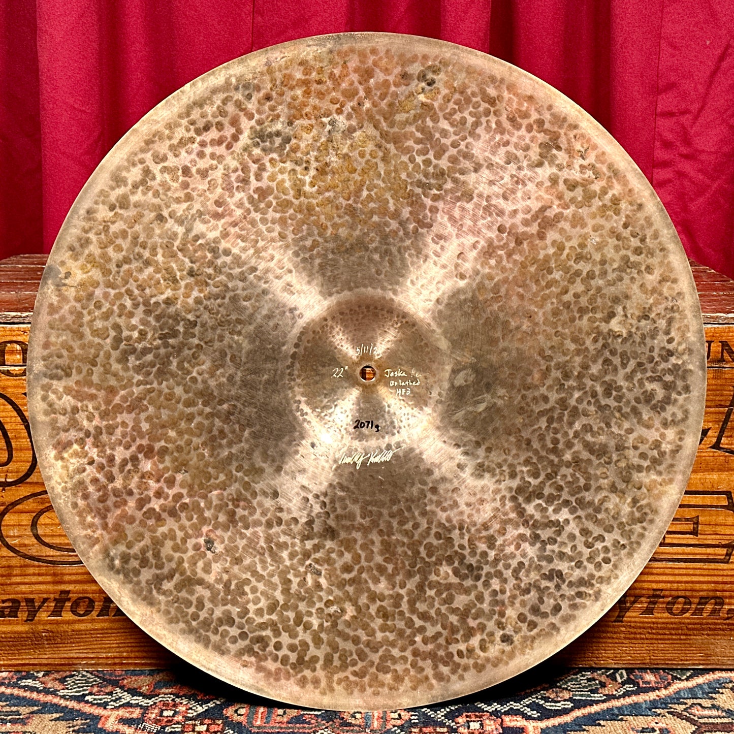 22" Timothy Roberts Jaska Redux Unlathed HFB Ride Cymbal 2071g *Video Demo*