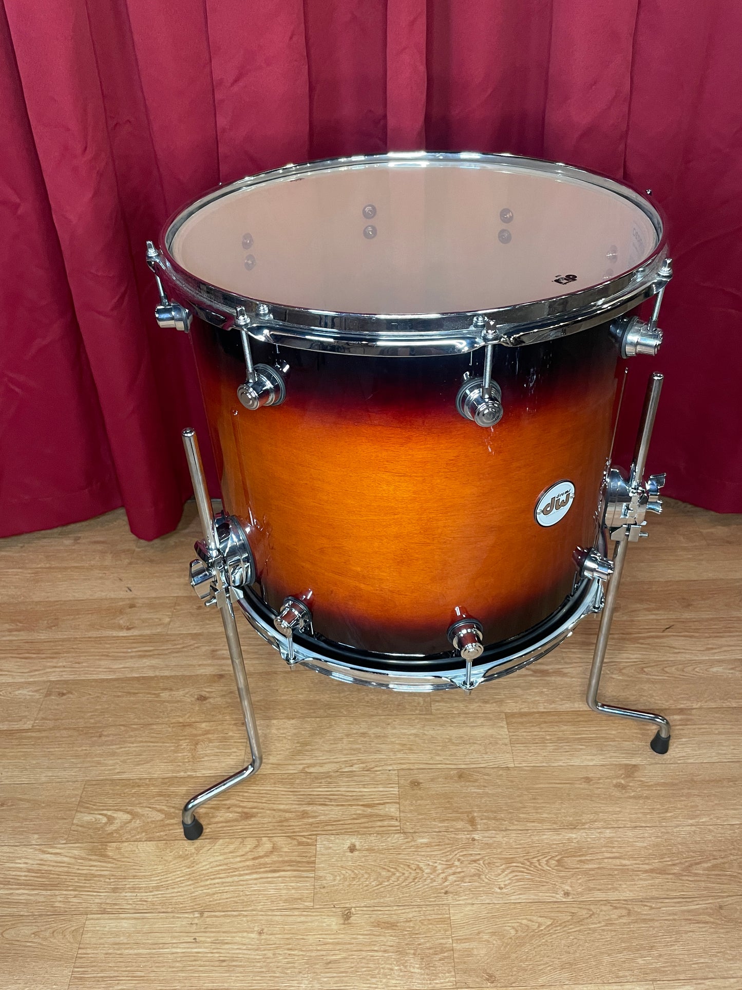 DW Design Series 14x16 Floor Tom Single Drum Tobacco Burst Drum Workshop