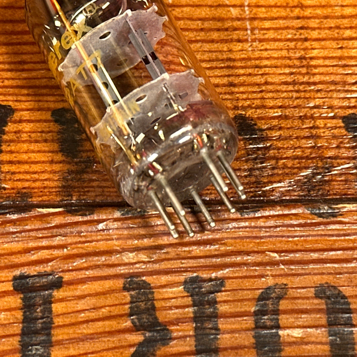 Vintage Amperex 12AT7 Preamp Tube ECC81 Valve Mullard Blackburn Factory #252