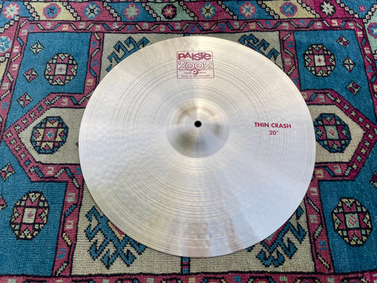20" Paiste 2002 Thin Crash Cymbal 1790g *Video Demo*