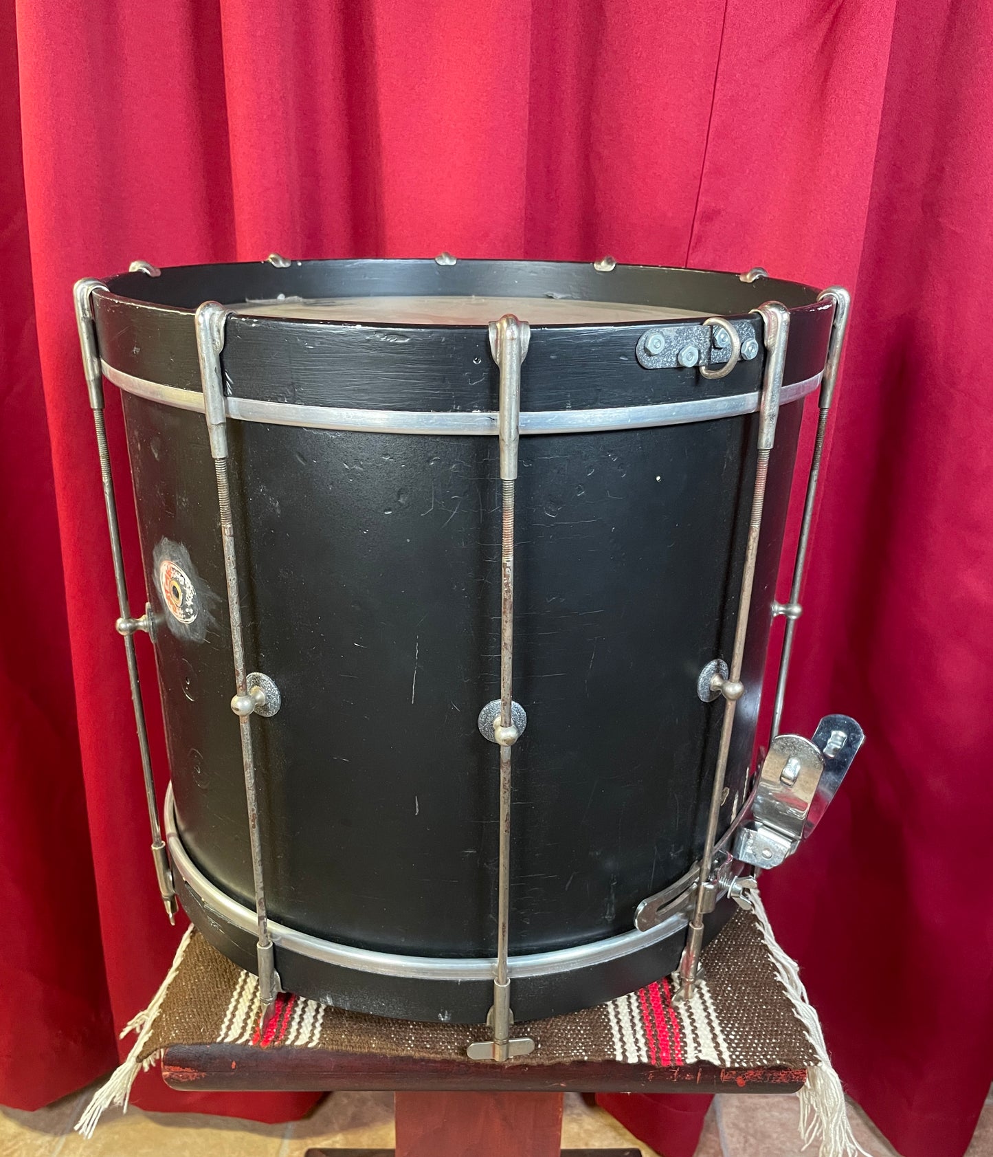 1930s Ludwig 12x15 Parade Marching Snare / Bop Bass Drum Black