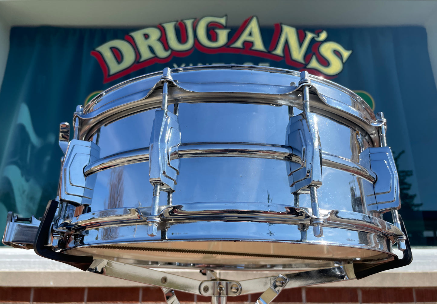 1958-1959 Ludwig 5x14 No. 410 Super Sensitive Snare Drum Trans Badge COB Supraphonic