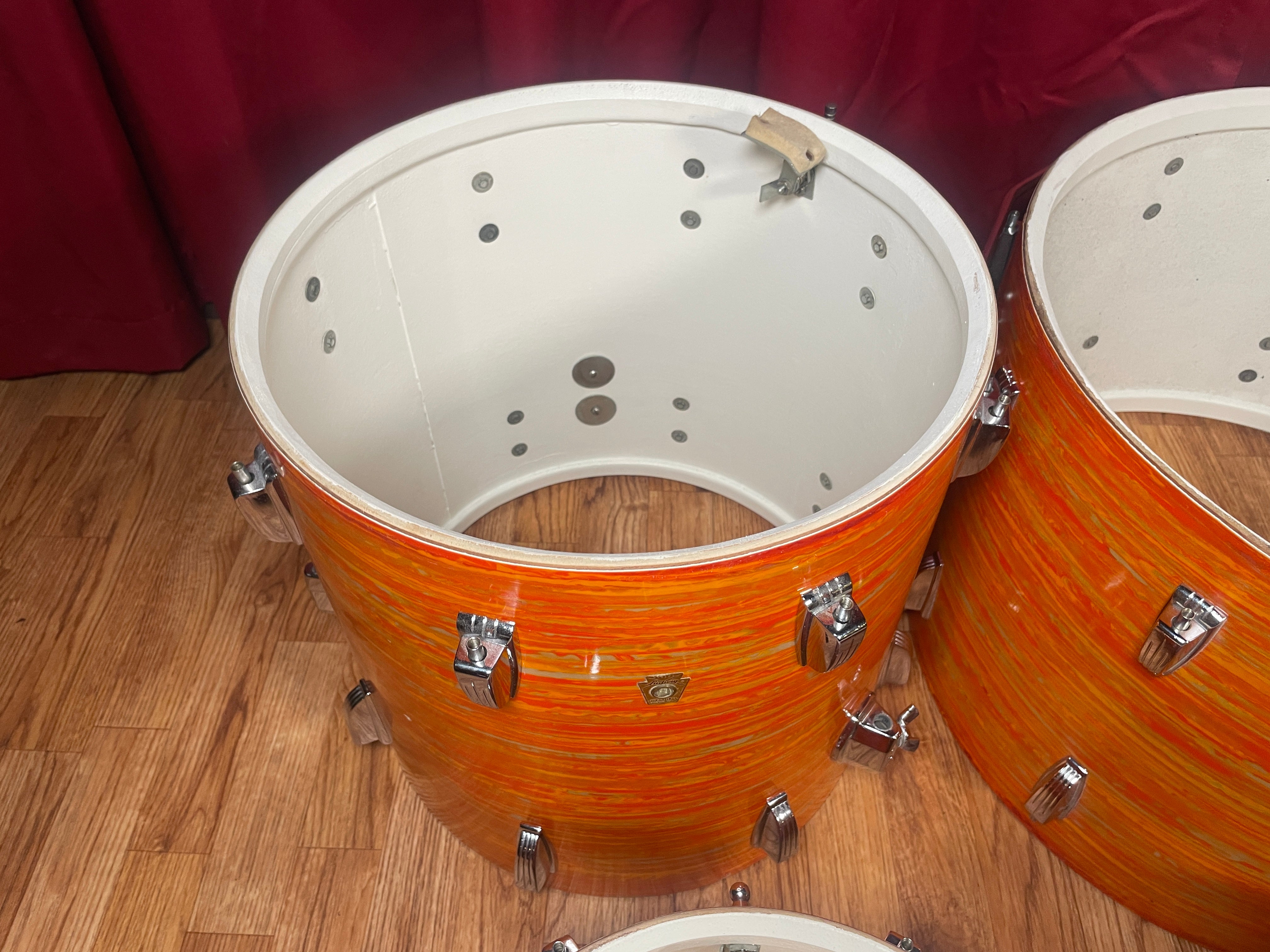 1967 Ludwig Hollywood Drum Set Mod Orange 22/12/13/16 – Drugan's