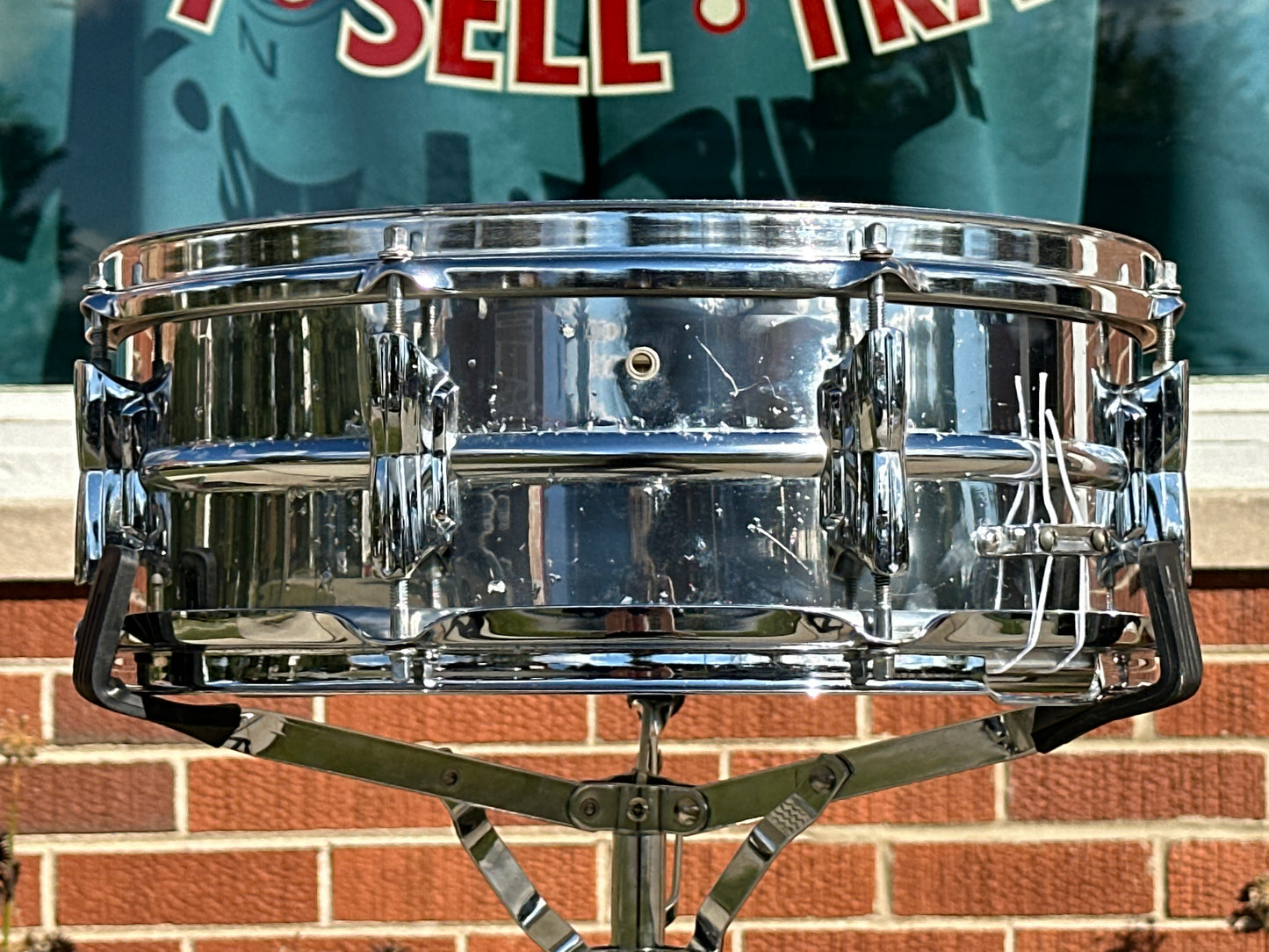 1970s Premier 5x14 PD6021 Chrome Over Aluminum Snare Drum
