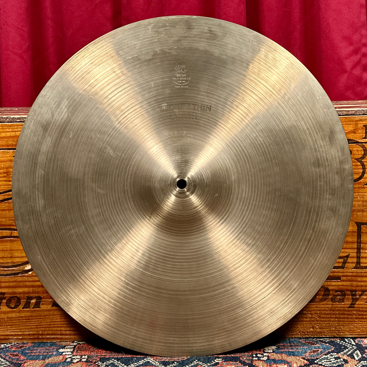 18" Zildjian A 1970s-1980s Hollow Logo Medium Thin Crash 1384g *Video*