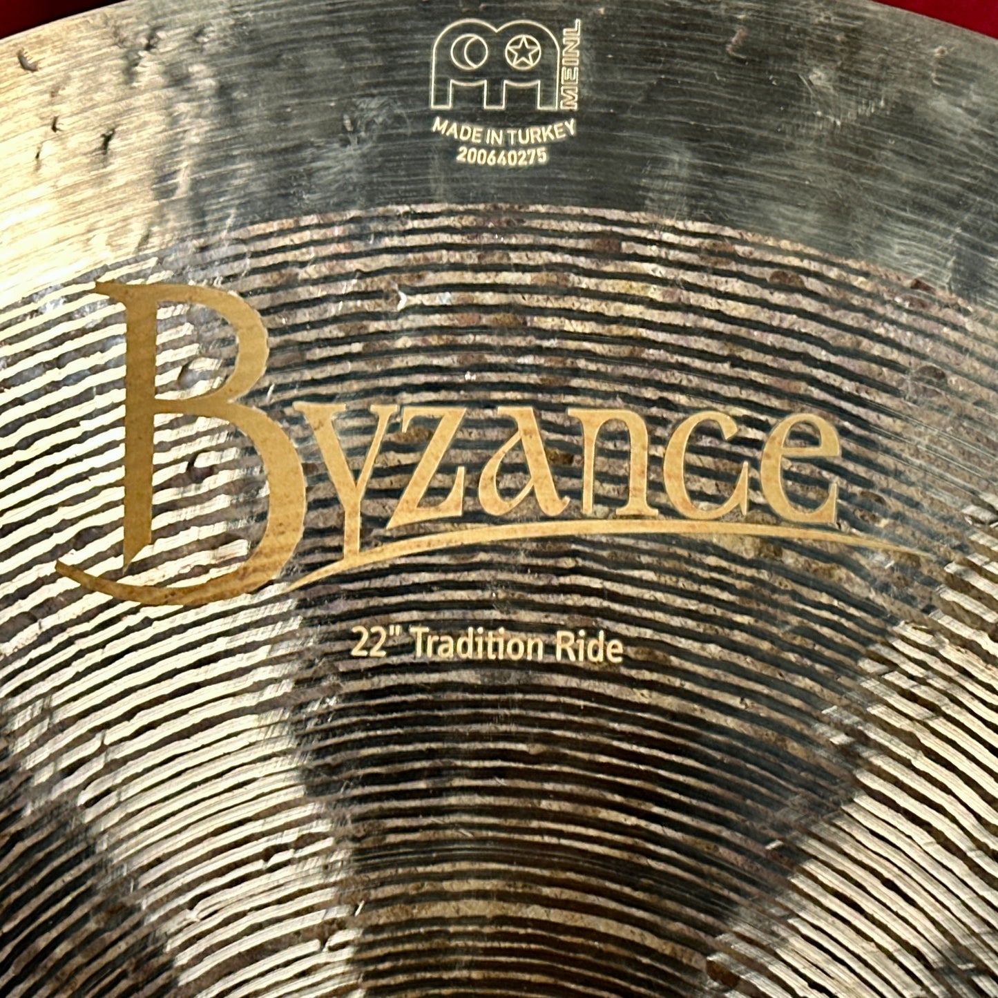 22" Meinl Byzance Jazz Tradition Ride Cymbal 2620g