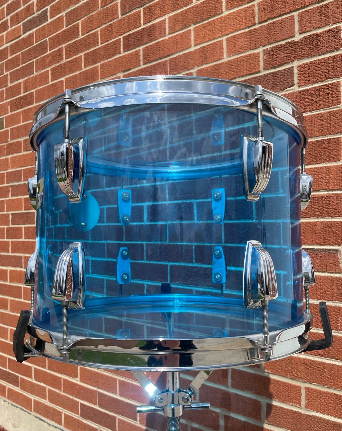 1970s Ludwig Vistalite 10x14 Tom Drum Blue