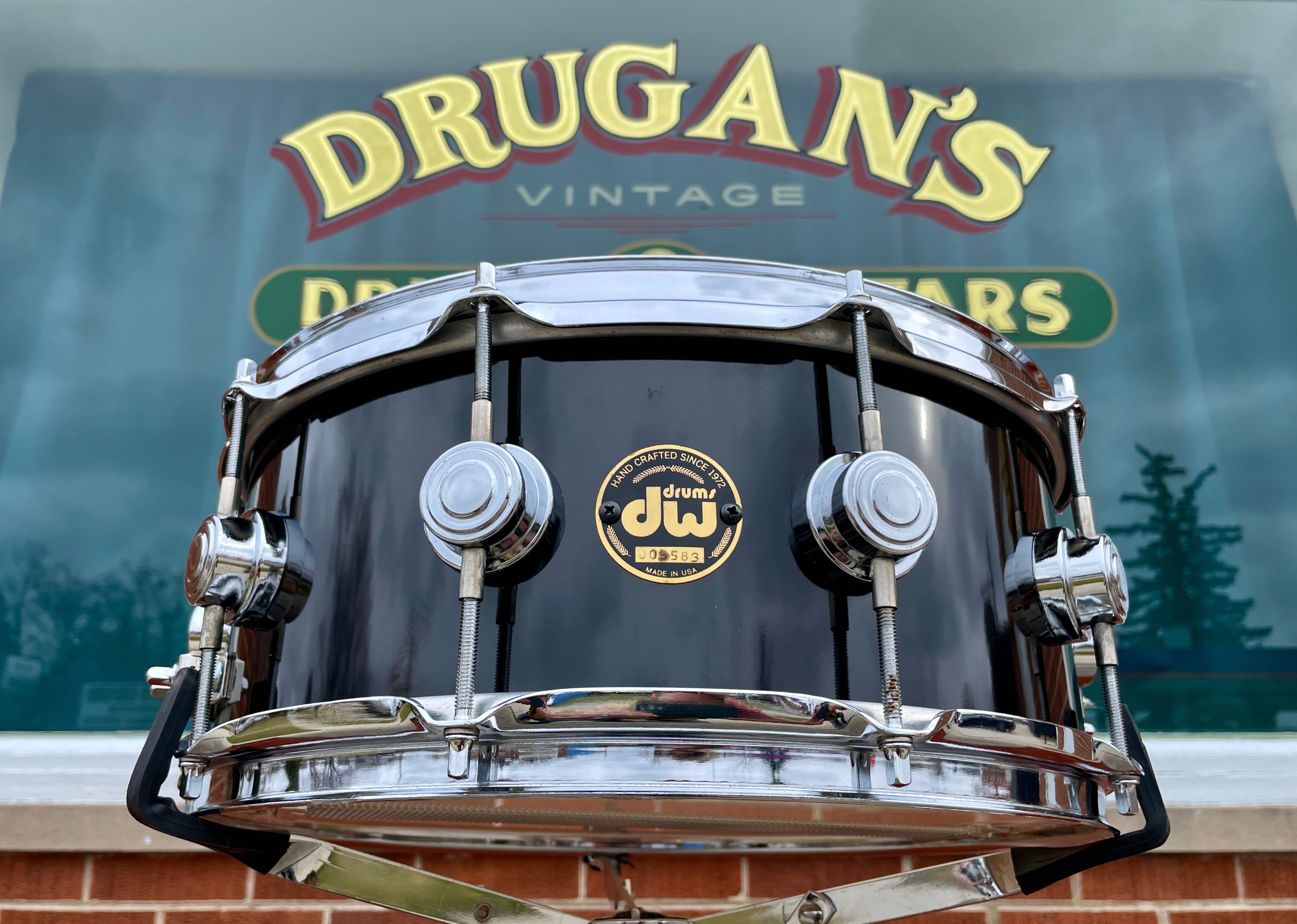 1980s DW Collector's Series 6x14 Snare Drum Black Drum Workshop