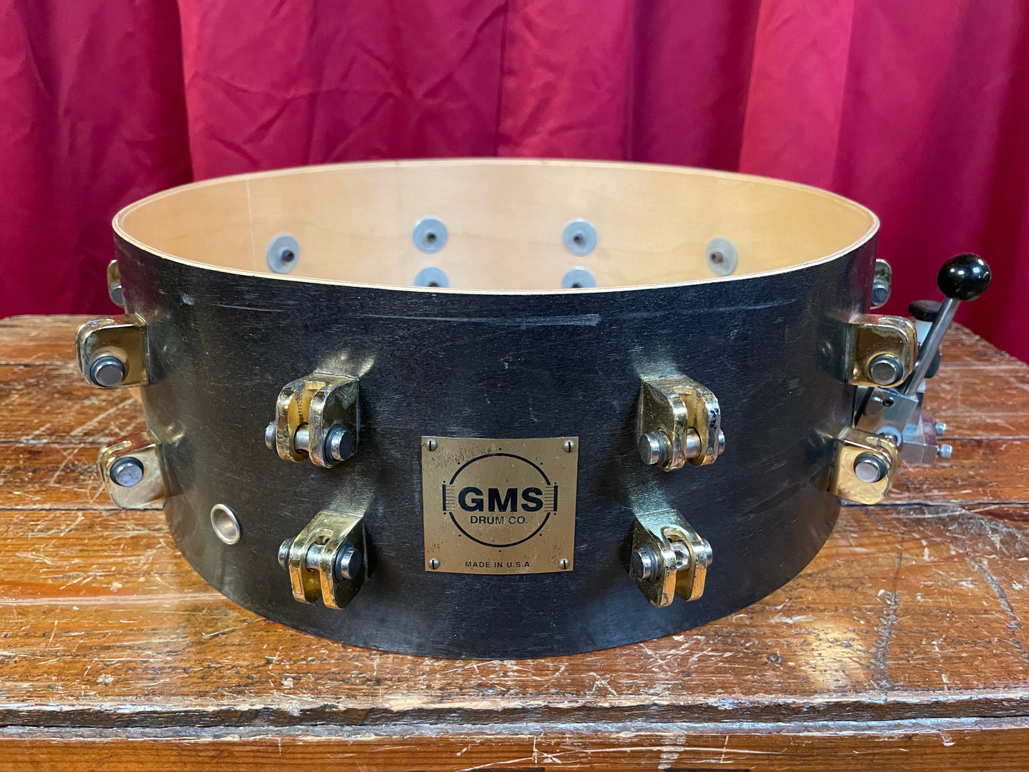 GMS 5.5x14 Snare Drum Shell for Parts or Project