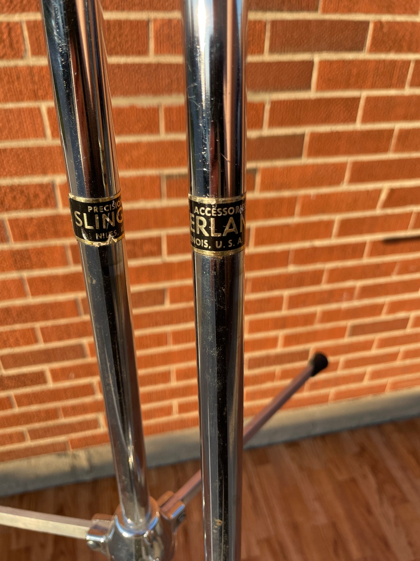 1960s Slingerland No. 33F Flush Base Cymbal Stand Pair - CLEAN!