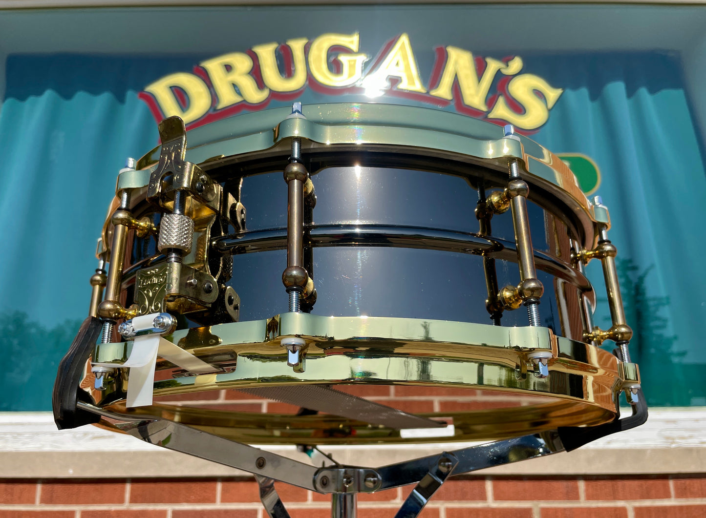 Ludwig 5x14 Tube Lug Black Beauty Snare Drum w/ Brass Hardware LB416BT