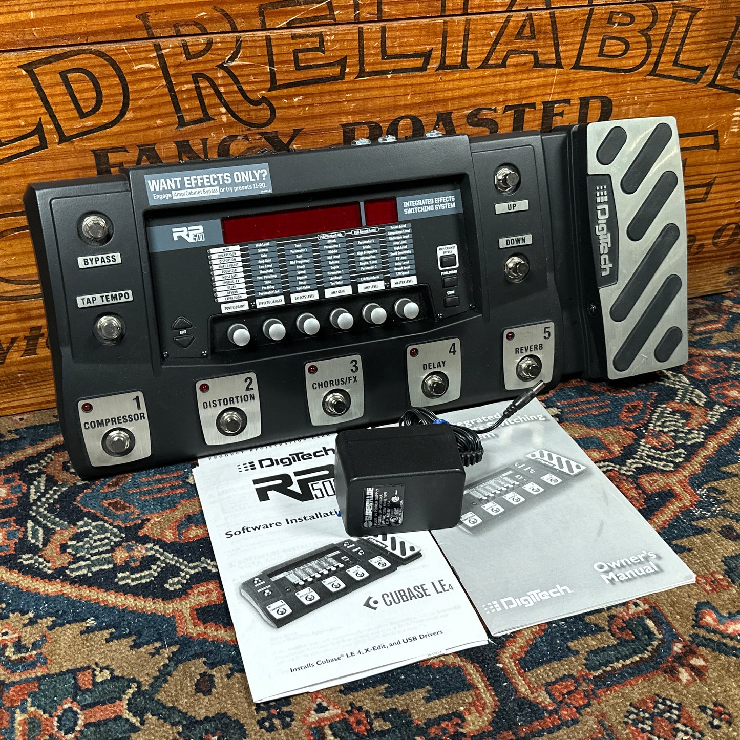 DigiTech RP500 Multi-Effects Guitar Processor Switching System w/ Power Supply & Manual
