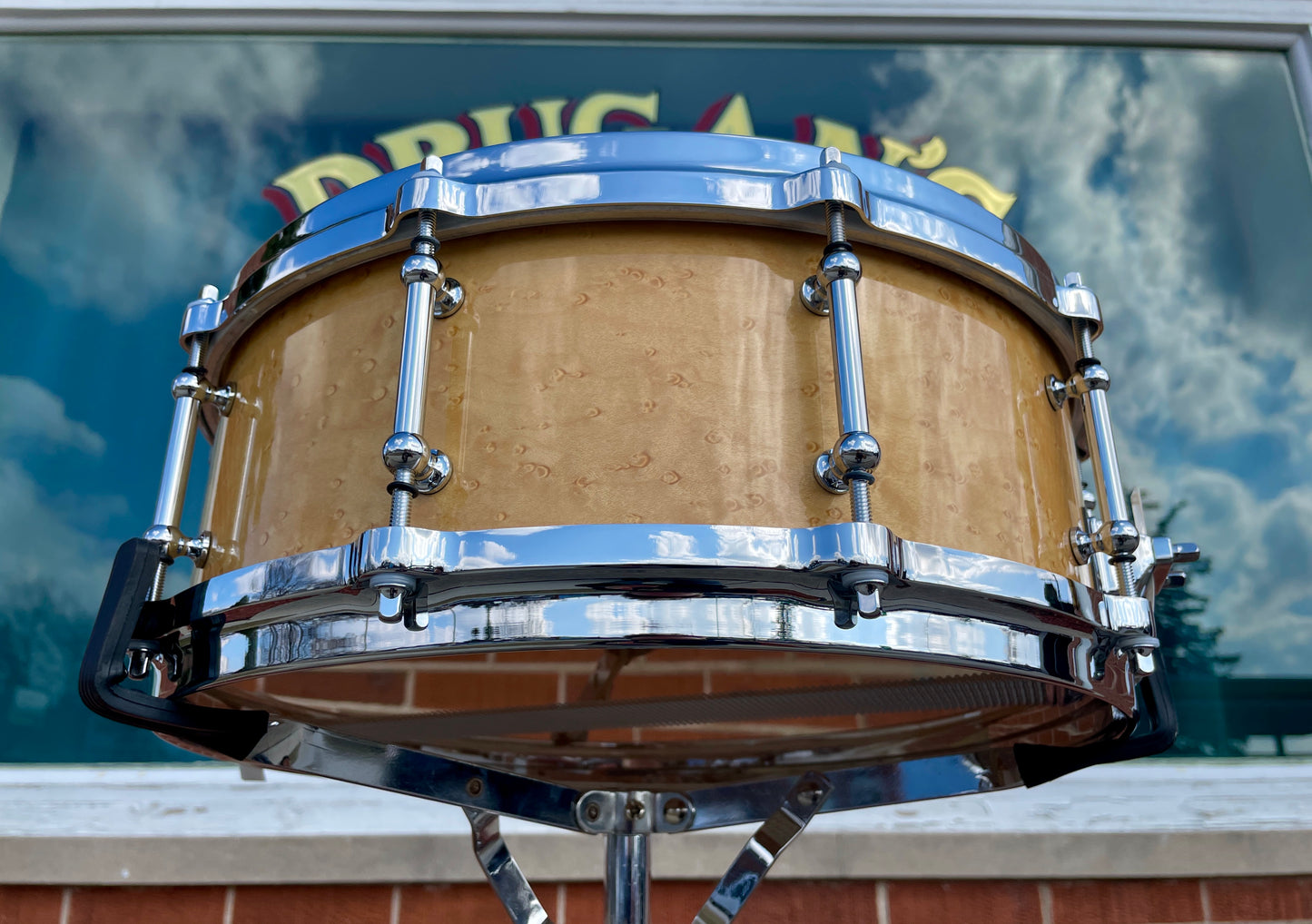 Ludwig Classic Maple 5x14 Exotic Birdseye Maple Snare Drum Die Cast Hoops Tube Lugs *Video Demo*