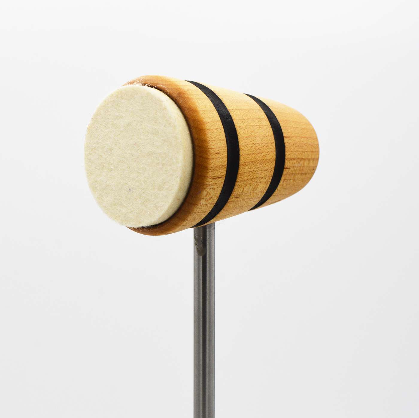 Low Boy Standard Felt Daddy Beater - Natural w/ Black Stripes