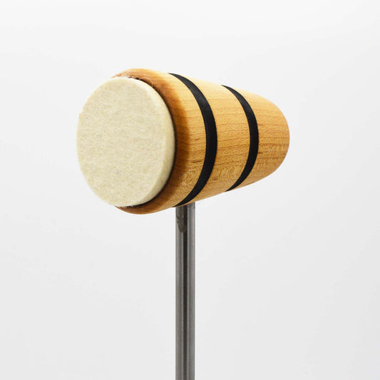 Low Boy Standard Felt Daddy Beater - Natural w/ Black Stripes