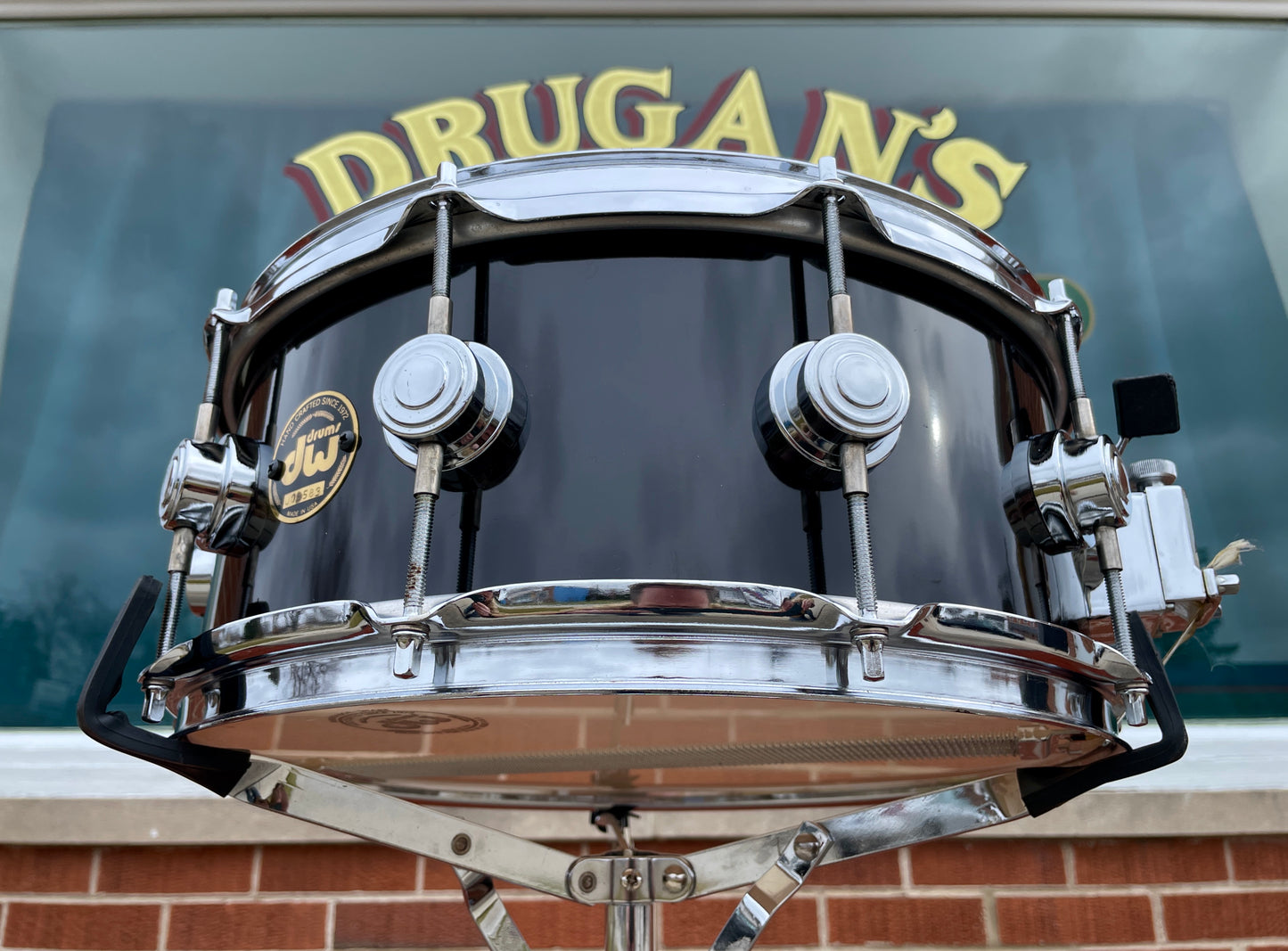 1980s DW Collector's Series 6x14 Snare Drum Black Drum Workshop Keller Shell