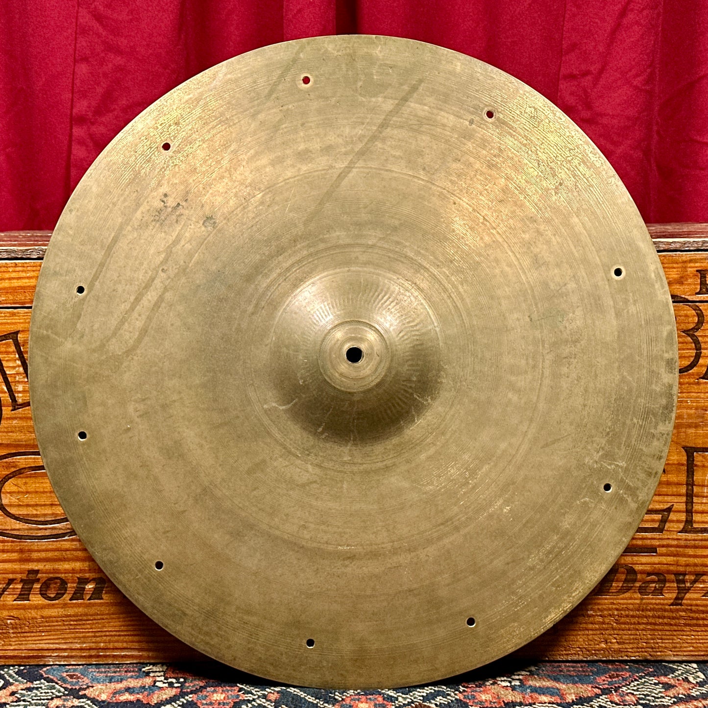 19" Slingerland Alejian Zildjian 1940s Hand Hammered Sizzle Ride Cymbal 1490g *Video Demo*