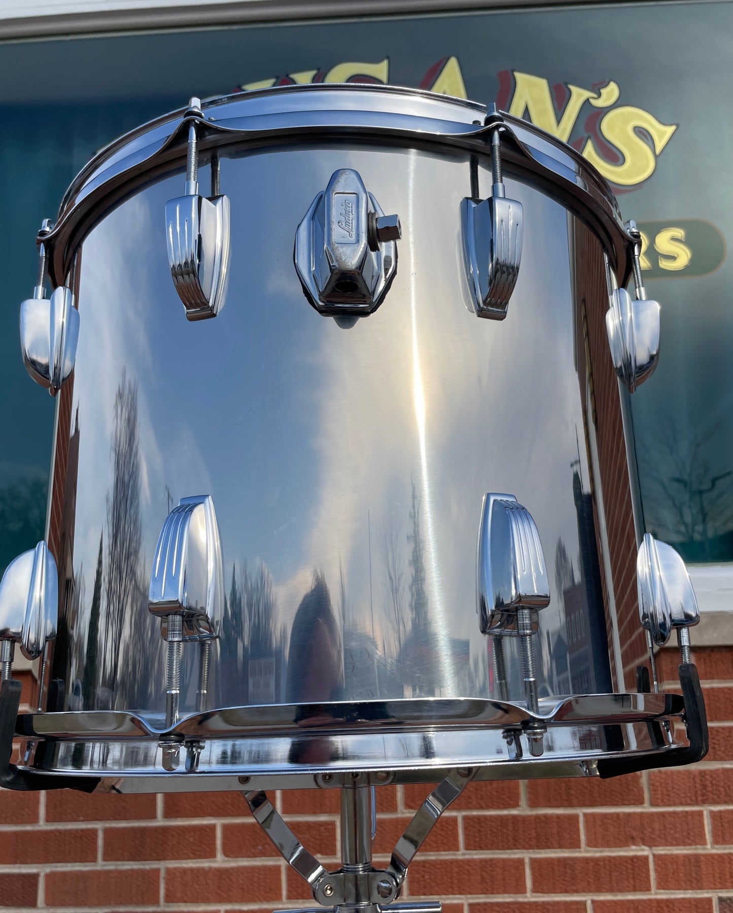 1970s Ludwig 12x15 Stainless Steel Tom Drum