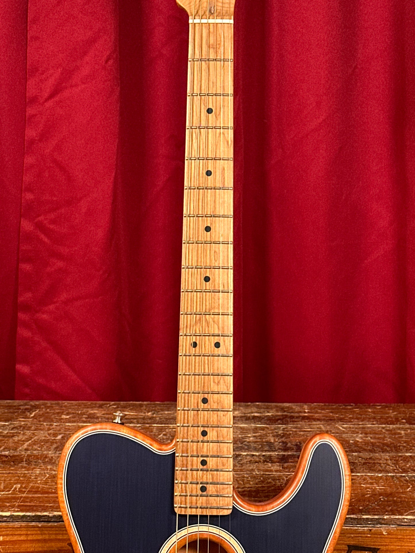 2021 Fender Mod Shop Acoustasonic Telecaster Brushed Sapphire Blue w/ OHSC