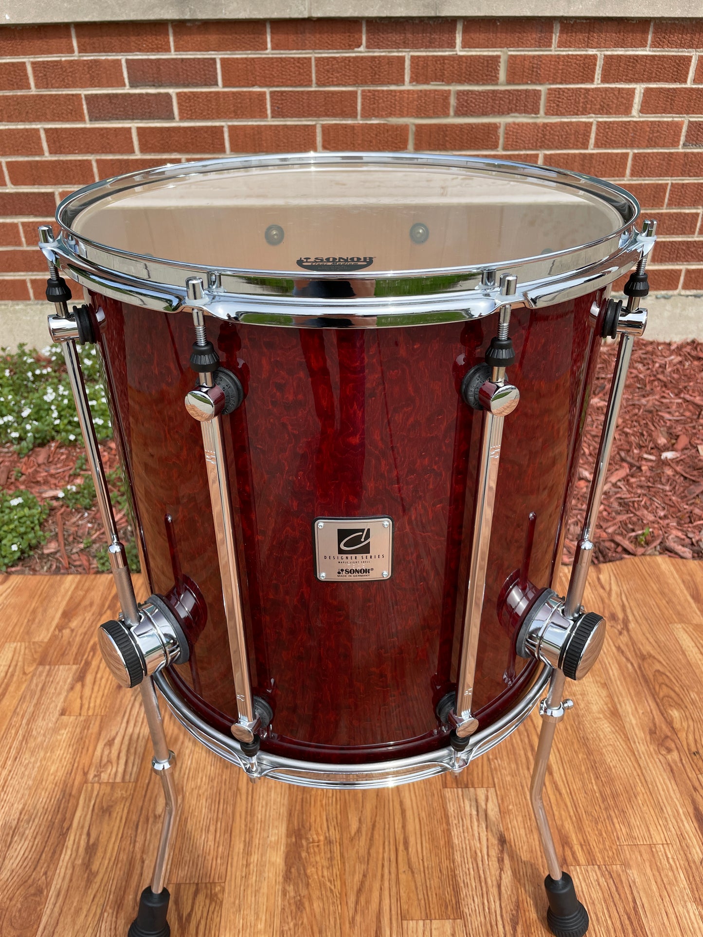 Sonor Designer Series 16" Maple Light Floor Tom Stain Red 16x16